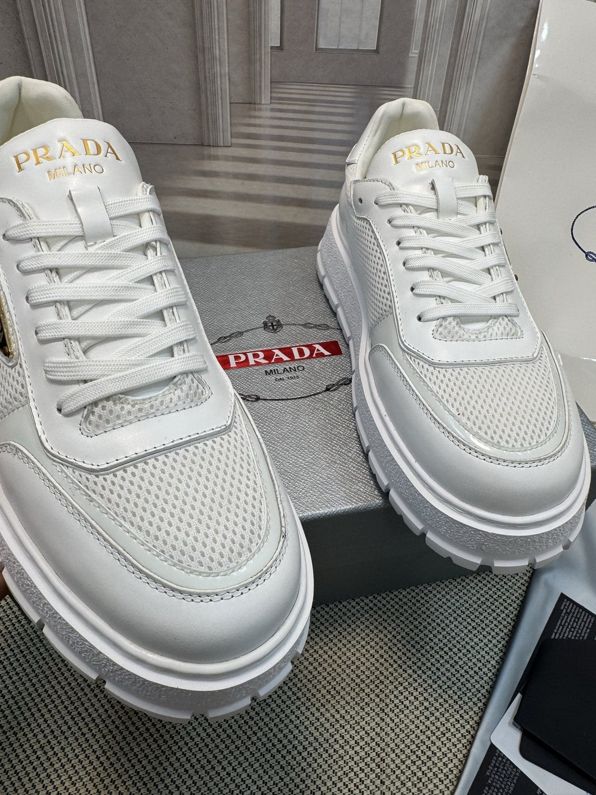 Prada Lug Sole Sneakers — front