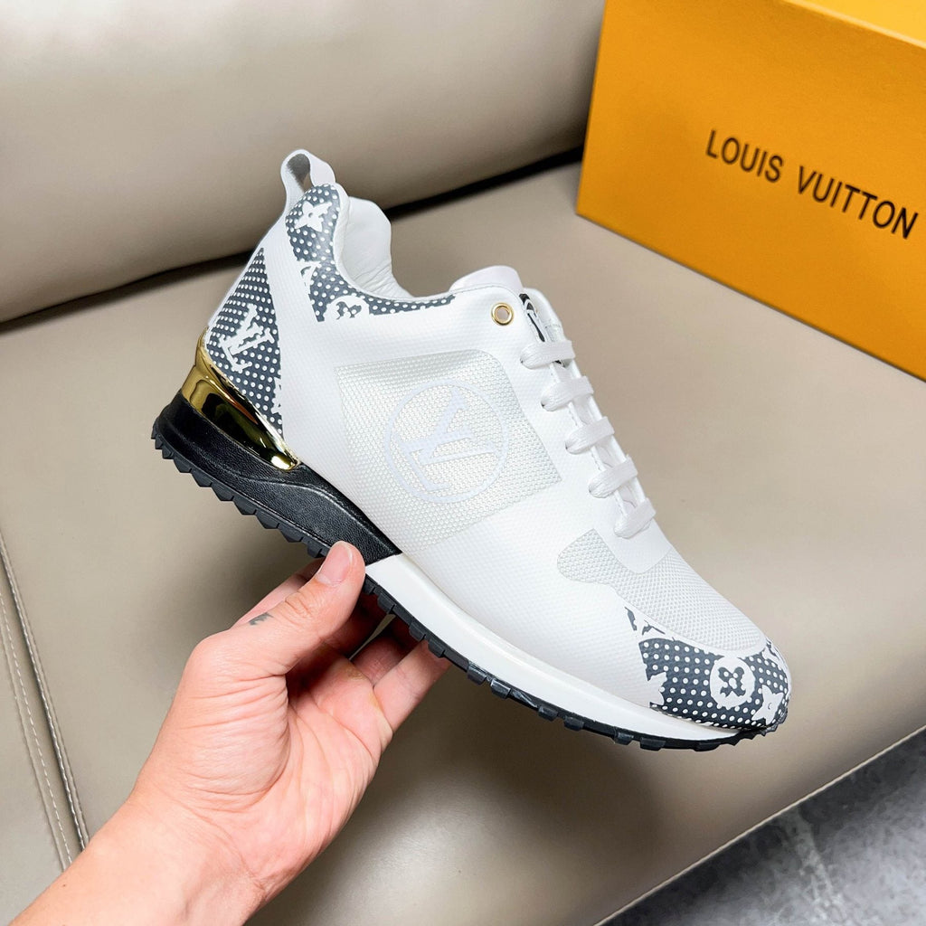 Louis Vuitton Patterned Panel Sneakers — model