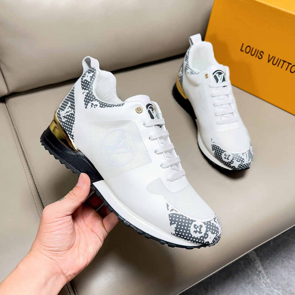 Louis Vuitton Patterned Panel Sneakers — model