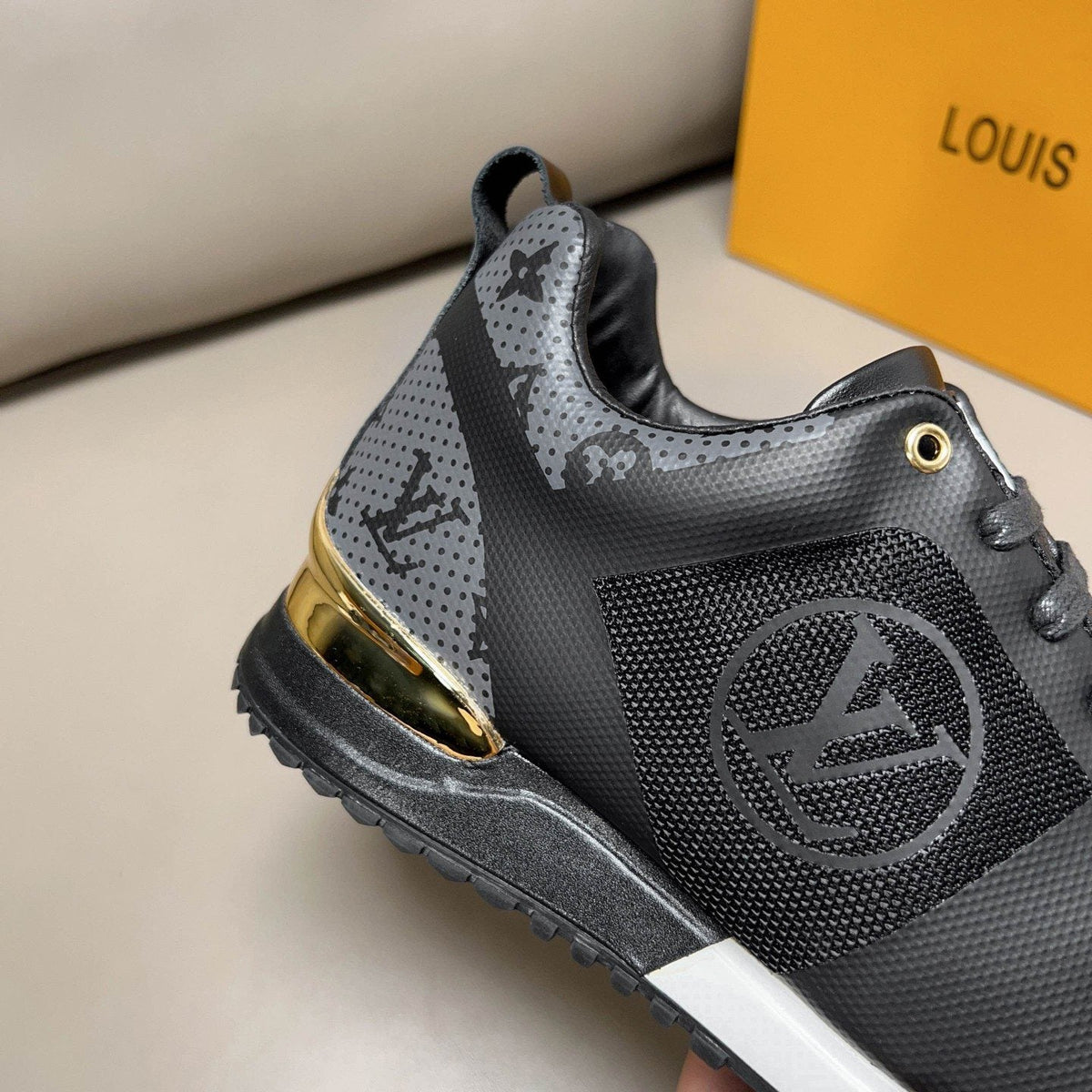 Louis Vuitton Patterned Panel Sneakers — detail