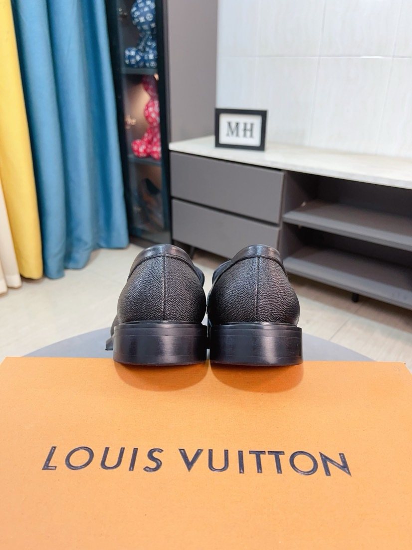 Louis Vuitton Textured Hardware Loafers — back