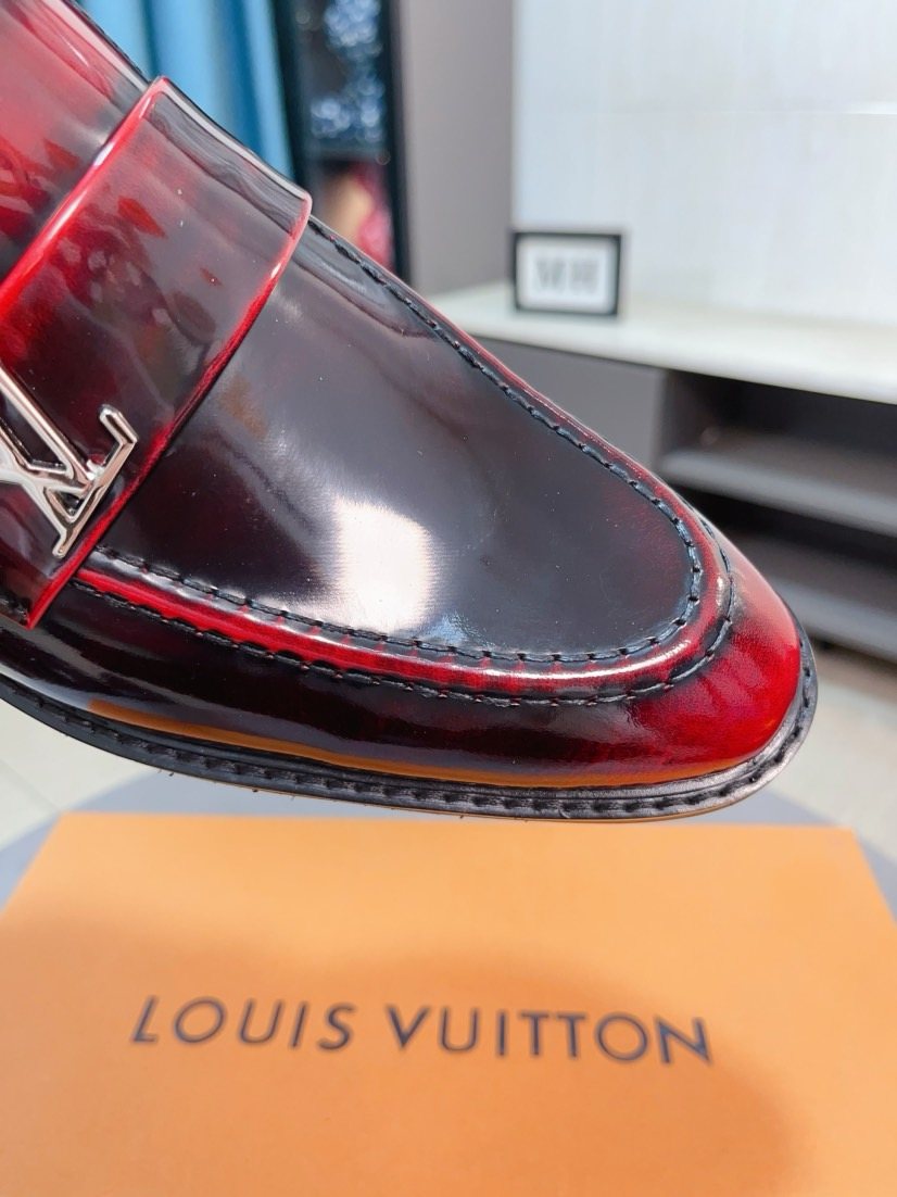 Louis Vuitton Textured Hardware Loafers — detail
