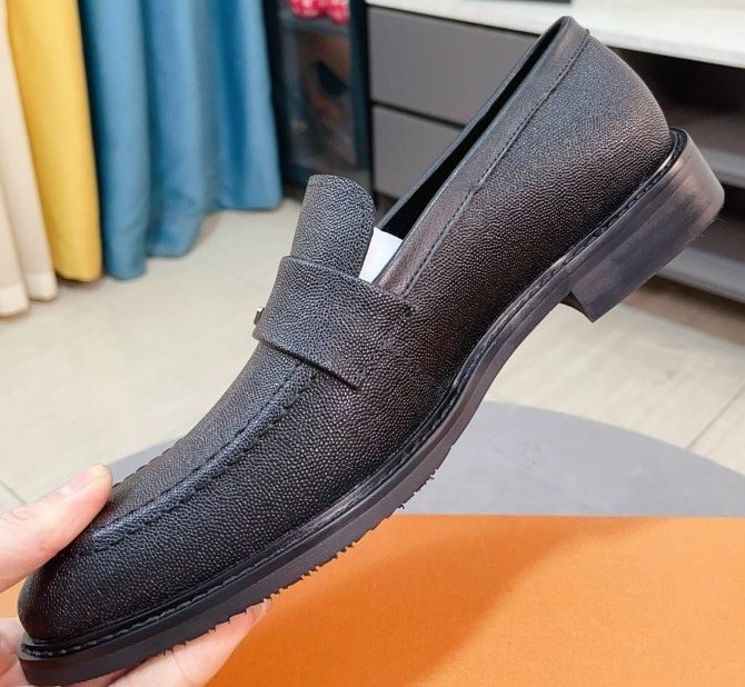 Louis Vuitton Textured Hardware Loafers — front