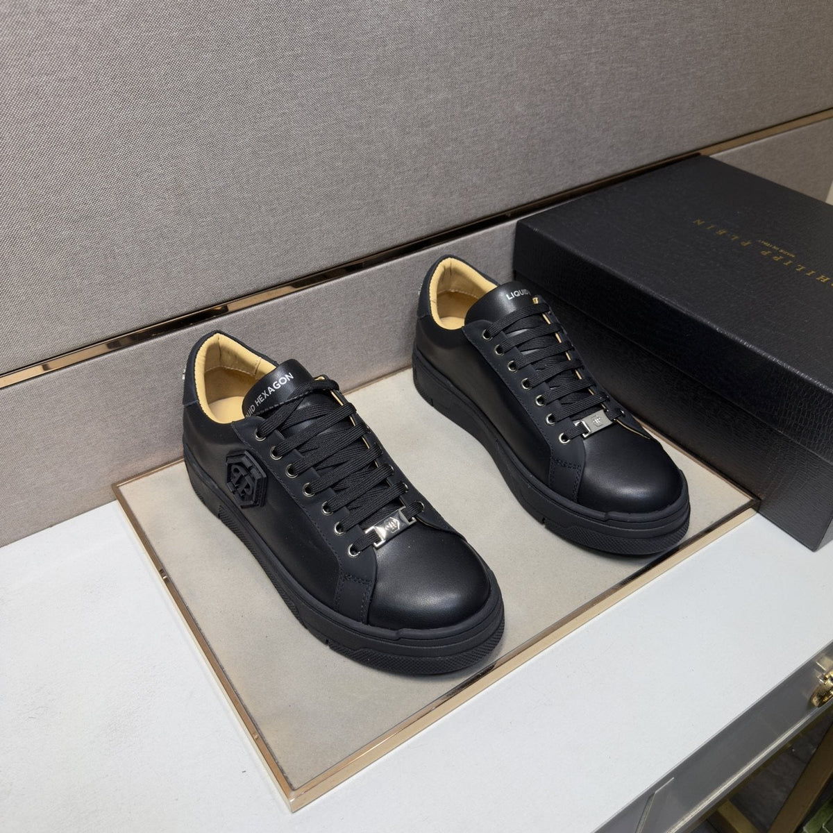 Philipp Plein Hexagon Emblem Sneakers — front