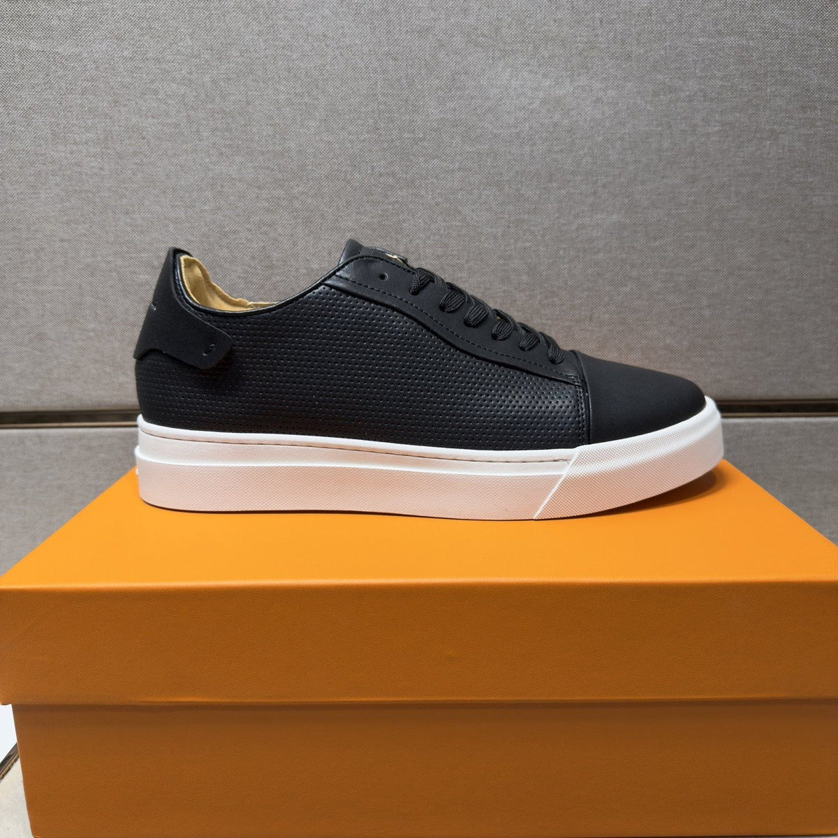 Santoni Navy Blue Low-Top Sneakers — side