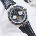 OMEGA Rose Gold Black Dial Leather Strap Watch — hero