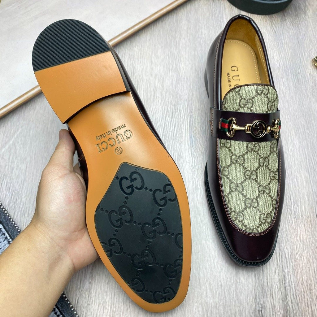 Gucci Horsebit Pattern Loafers — back