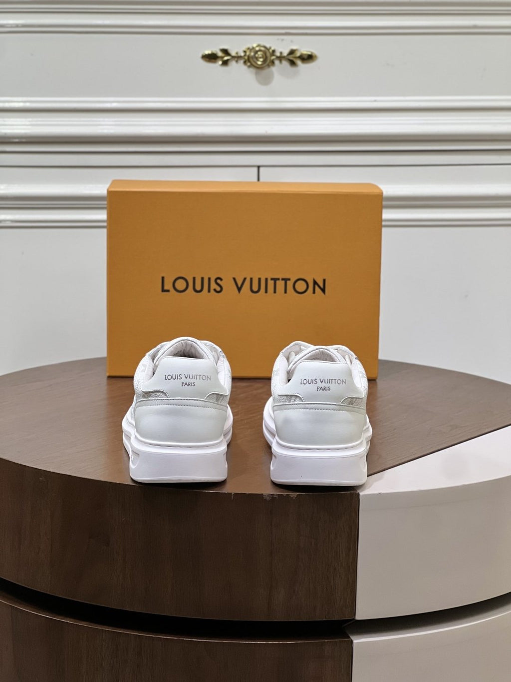 Louis Vuitton Textured Low-Top Sneakers — back