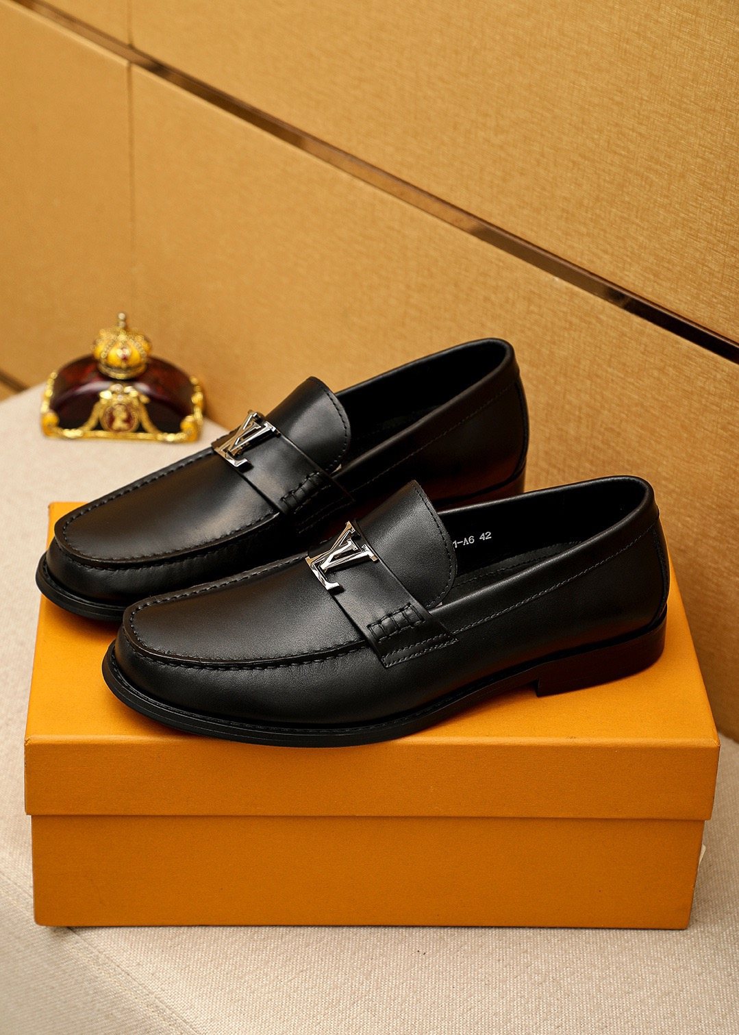 Louis Vuitton Black Hardware Loafers — front
