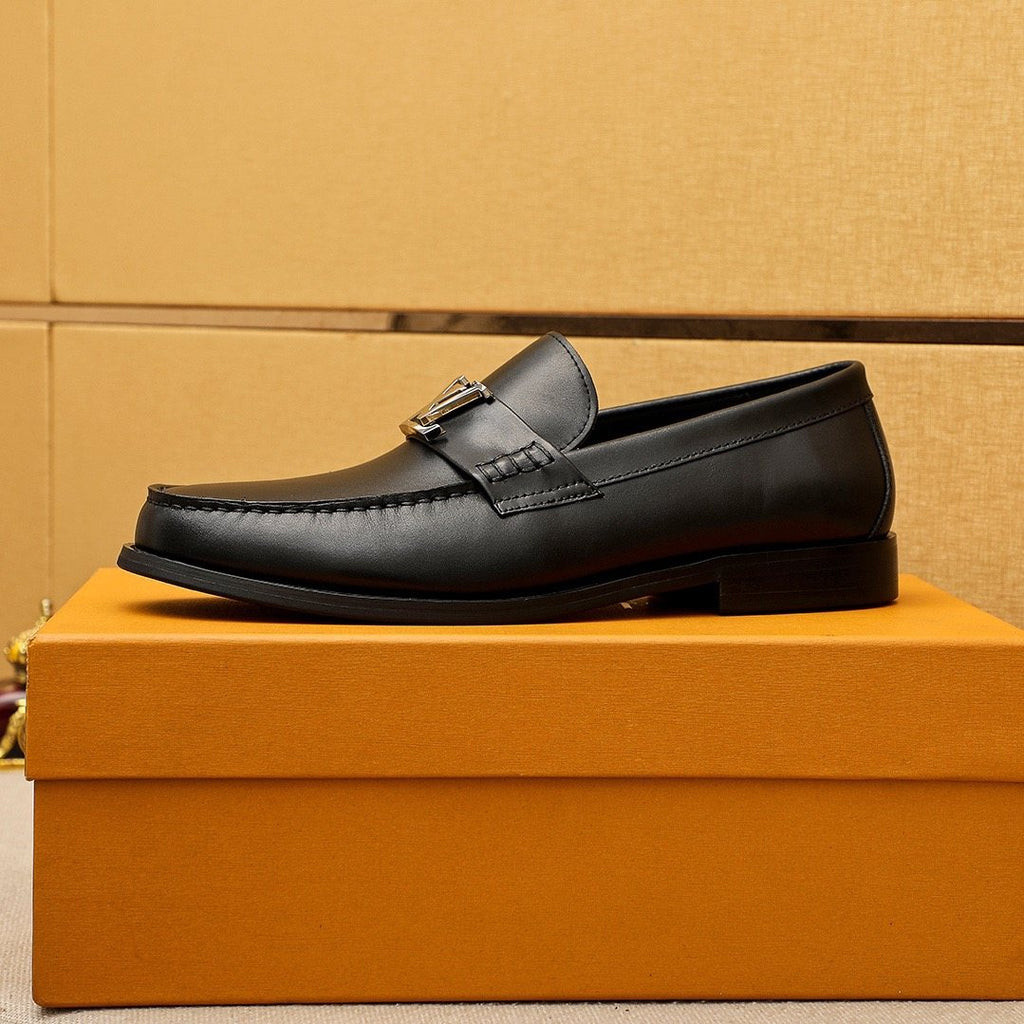Louis Vuitton Black Hardware Loafers — side