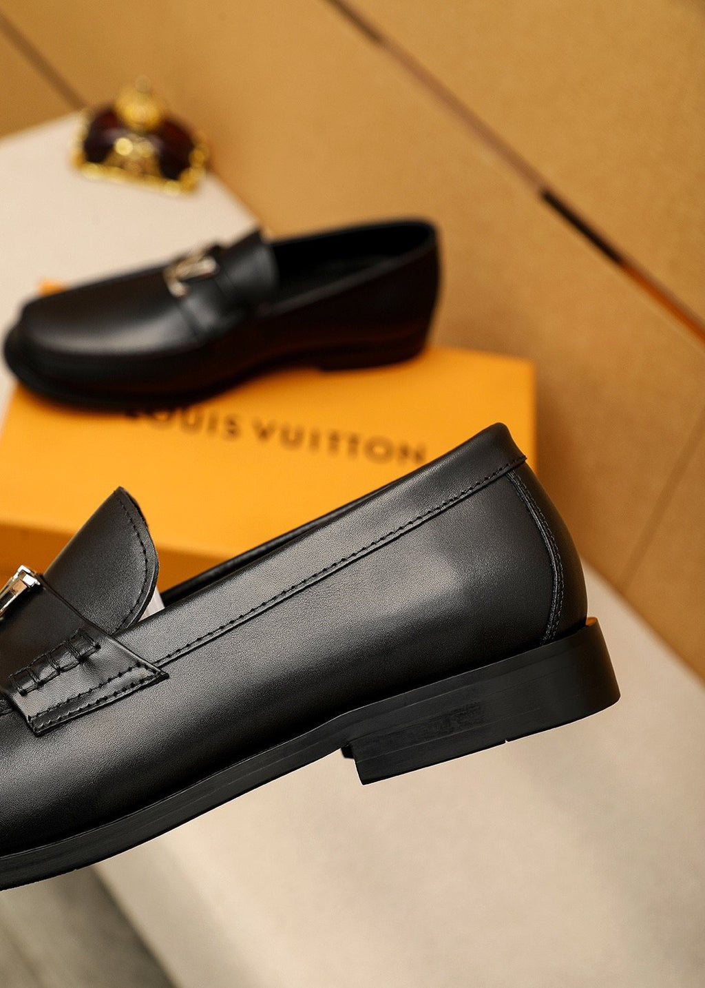 Louis Vuitton Black Hardware Loafers — detail