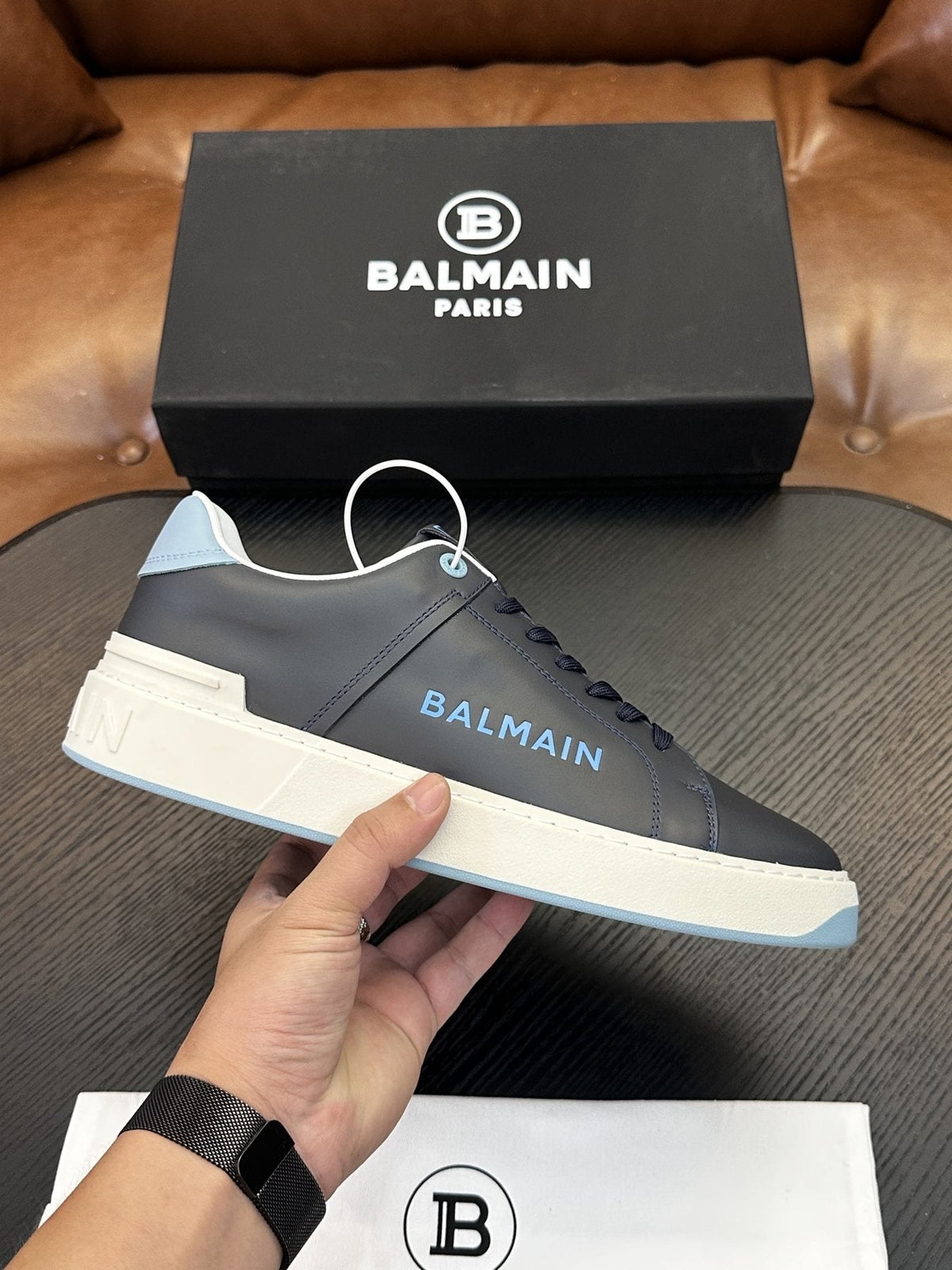 Balmain B-Skate Low-Top Sneakers — front