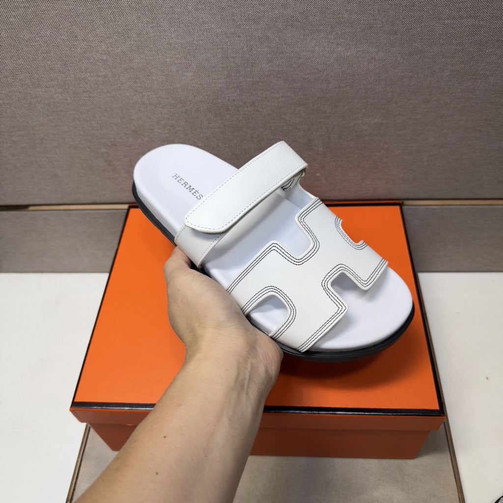 Hermès Cutout Slide Sandals — model
