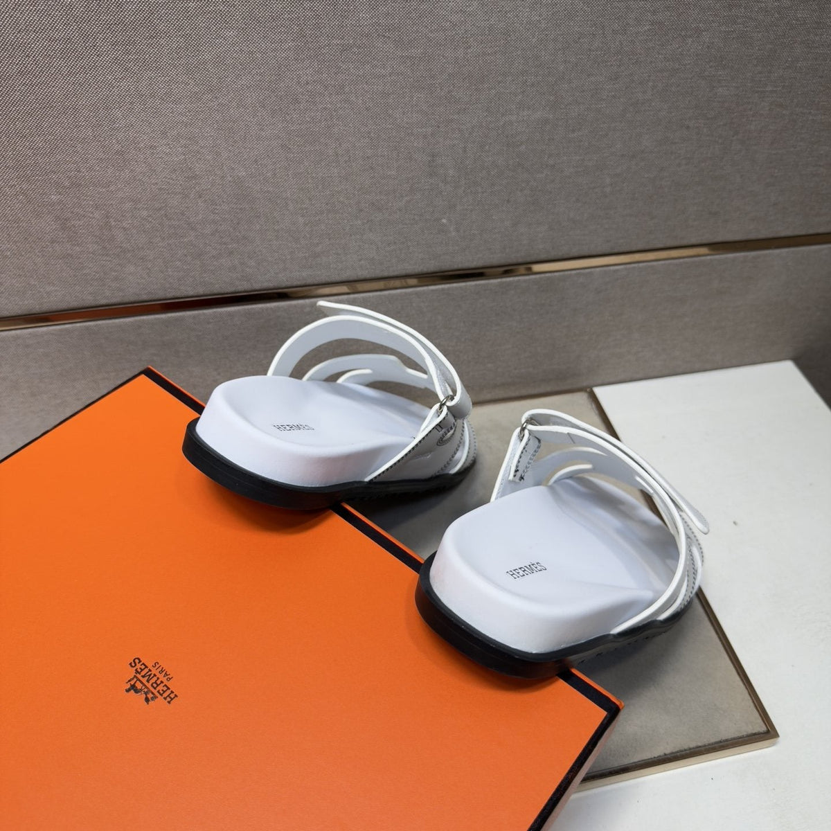 Hermès Cutout Slide Sandals — back