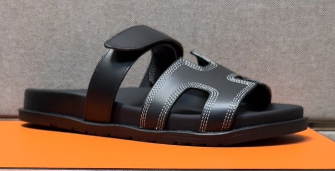 Hermès Cutout Slide Sandals — front