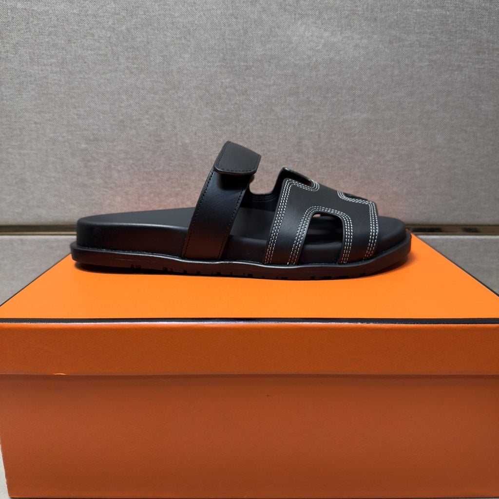 Hermès Cutout Slide Sandals — front