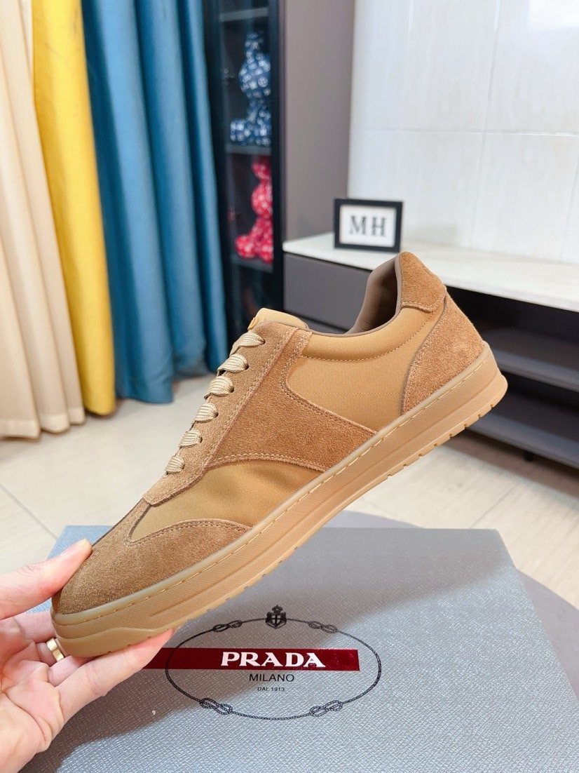 Prada Low-Top Gum Sole Sneakers — side