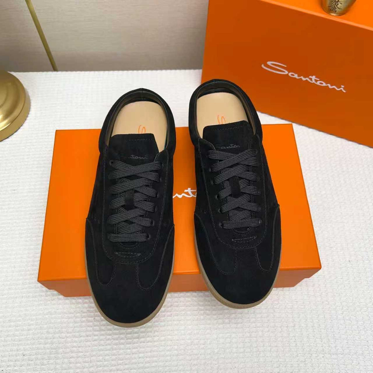 Santoni Perforated Low-Top Sneakers — hero