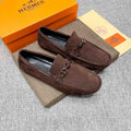 Hermès Suede-Look Driving Loafers — hero