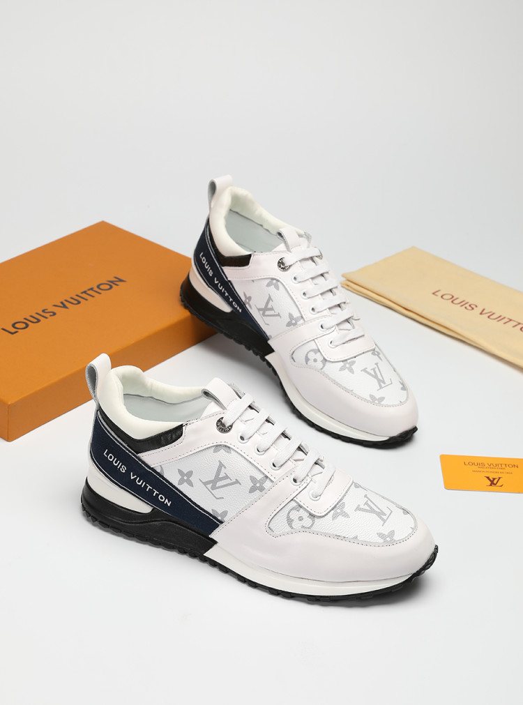 Louis Vuitton Patterned Panel Sneakers — front