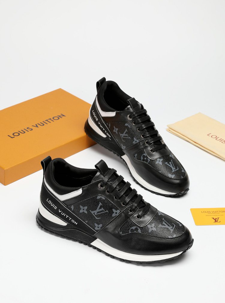 Louis Vuitton Patterned Panel Sneakers — side