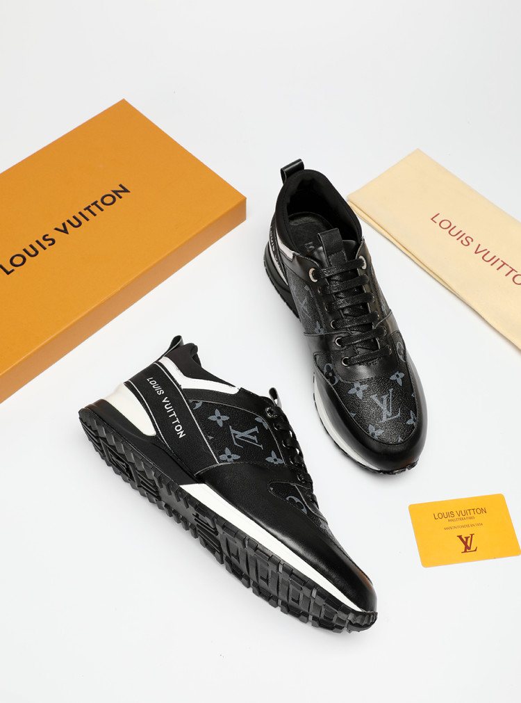 Louis Vuitton Patterned Panel Sneakers — side