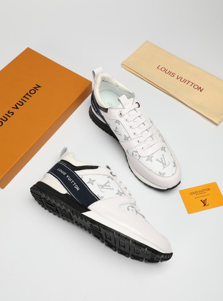 Louis Vuitton Patterned Panel Sneakers — back