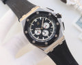 AP Silver Black Dial Strap Watch — hero