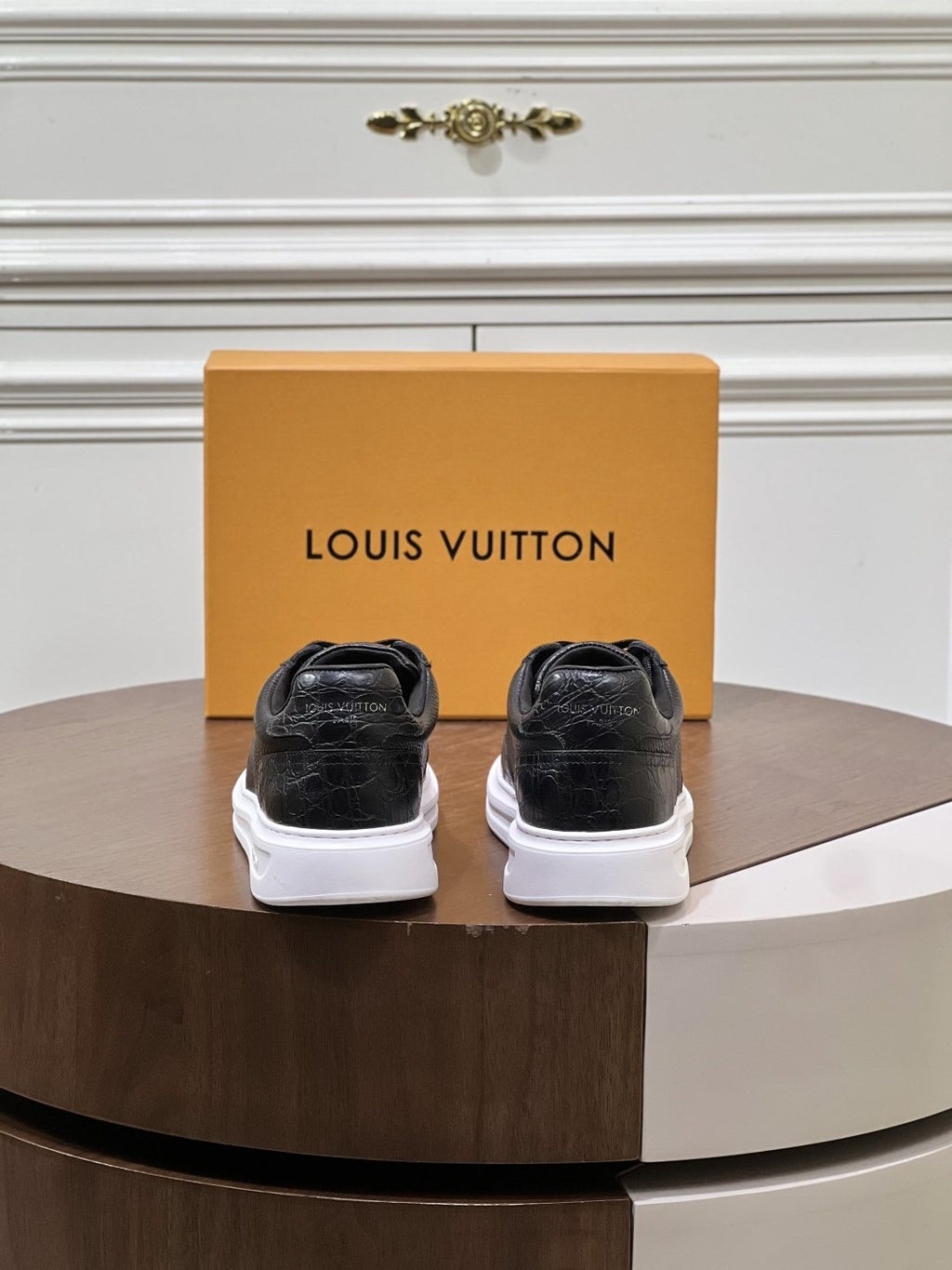 Louis Vuitton Black Low-Top Sneakers — back
