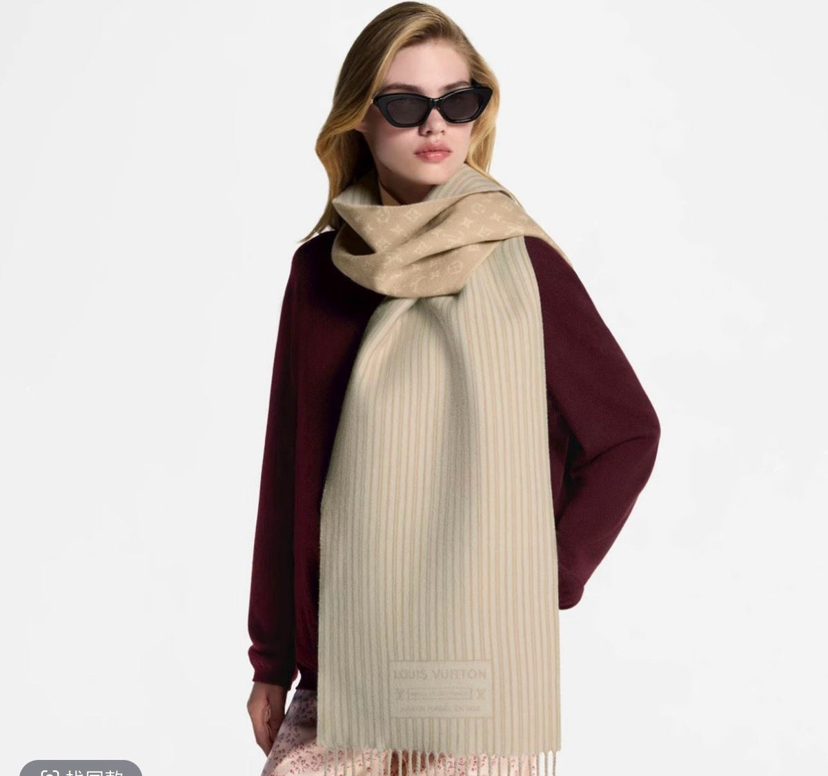 Louis Vuitton My Neverfull Fringe Scarf — model