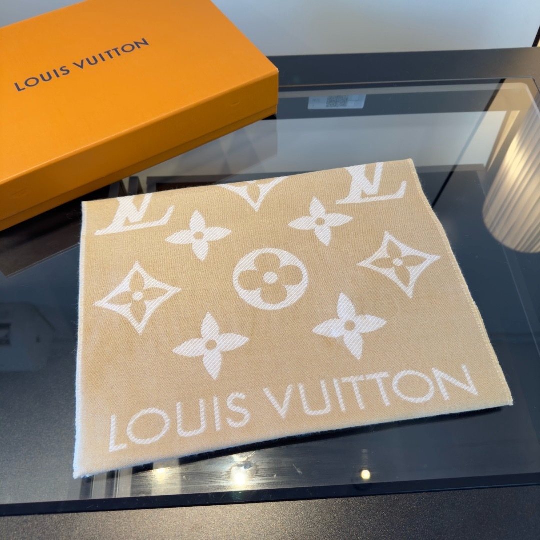 Louis Vuitton Monogram Fringe Scarf — front