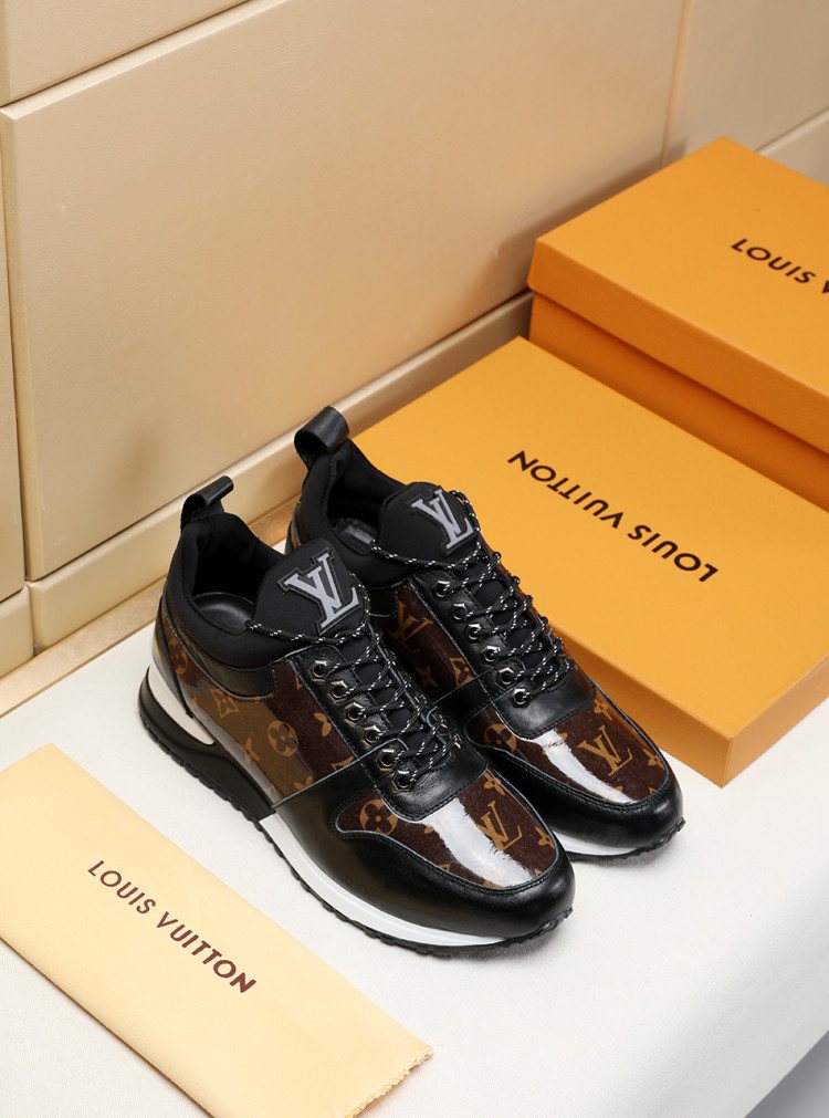 Louis Vuitton Monogram Panel Low-Top Sneakers — model
