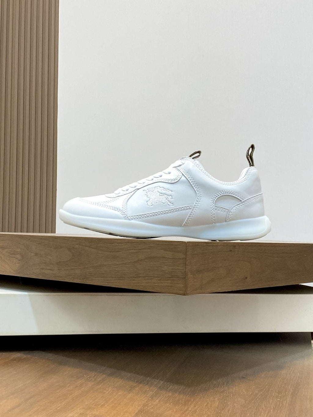 Burberry Check-Accent Low-Top Sneakers — side