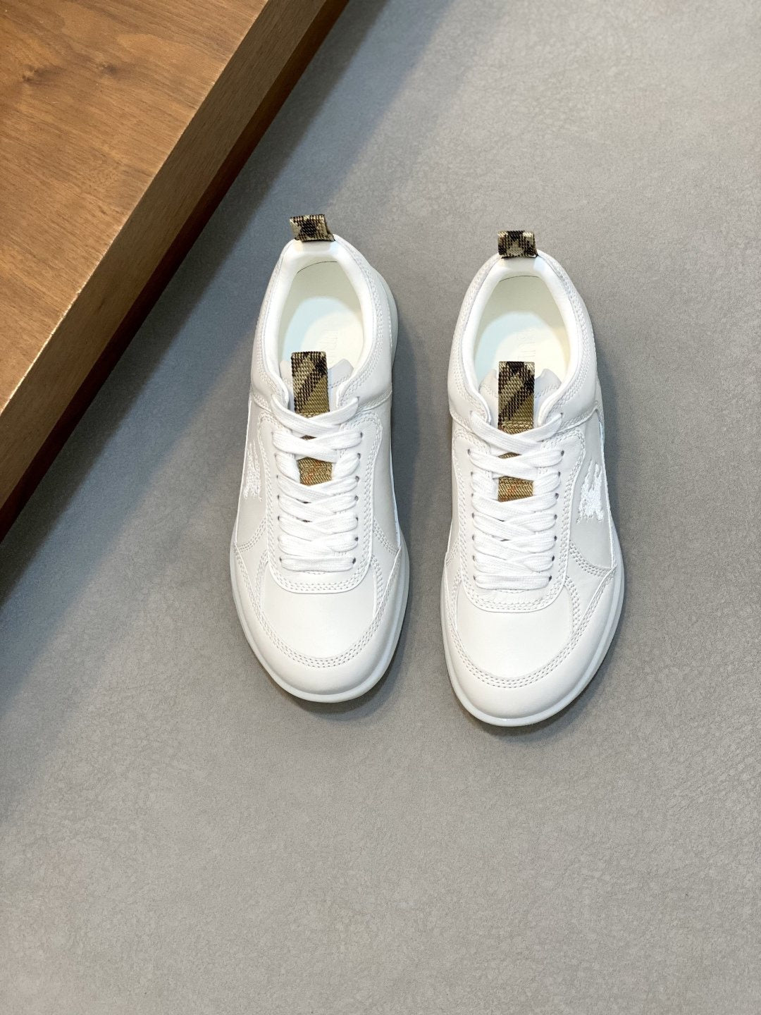 Burberry Check-Accent Low-Top Sneakers — hero