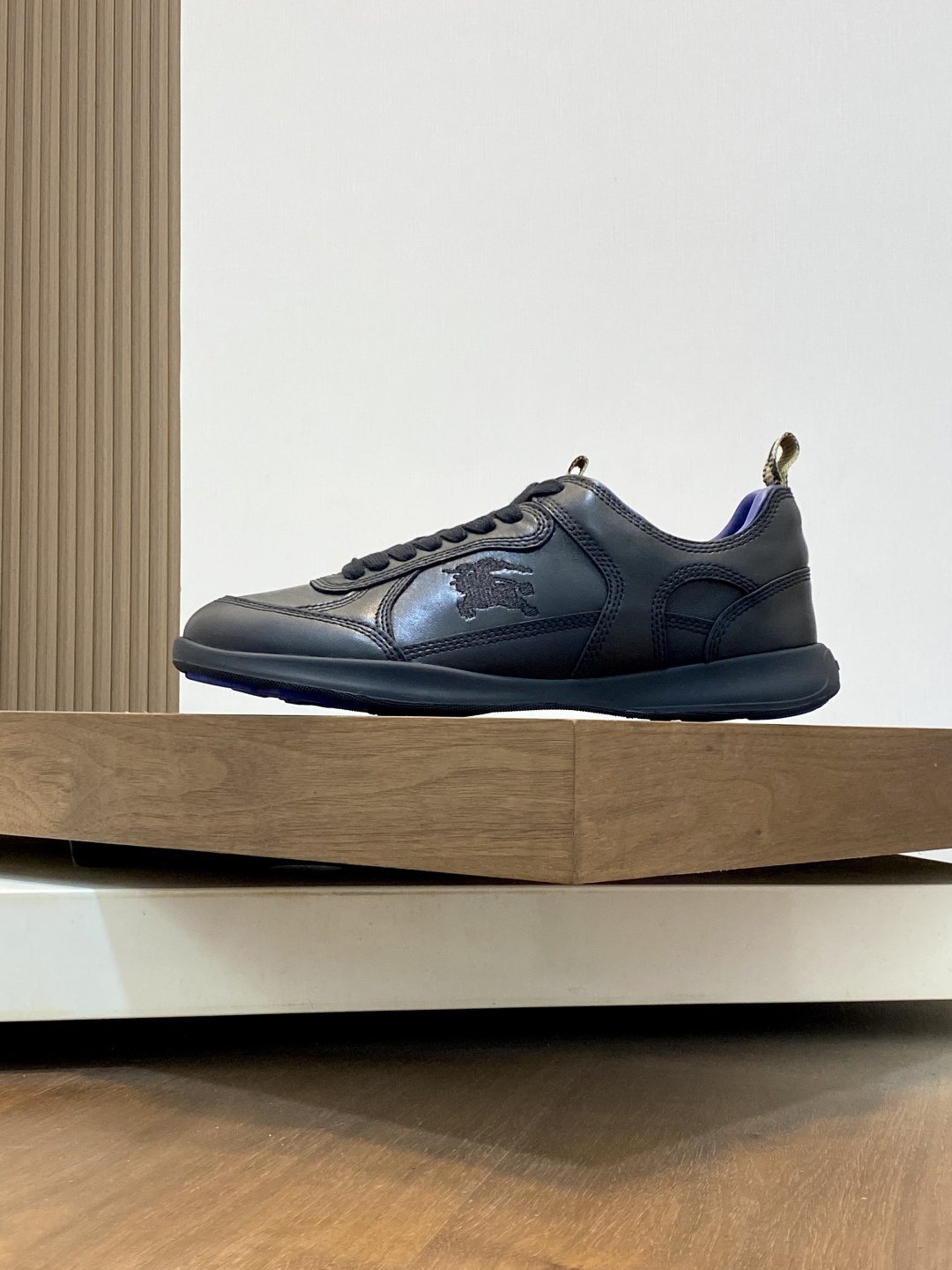 Burberry Check-Accent Low-Top Sneakers — side