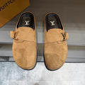 Louis Vuitton Easy Suede Slip-On Sandals — hero