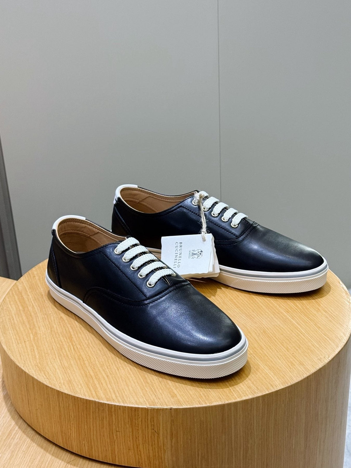 Brunello Cucinelli Leather Low-Top Sneakers — front