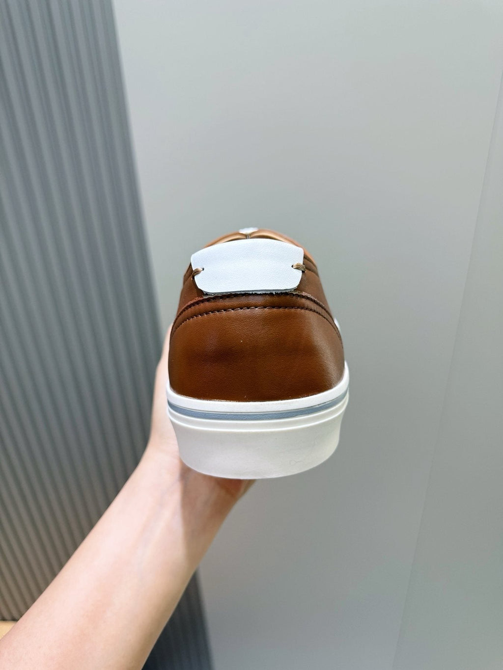 Brunello Cucinelli Leather Low-Top Sneakers — back