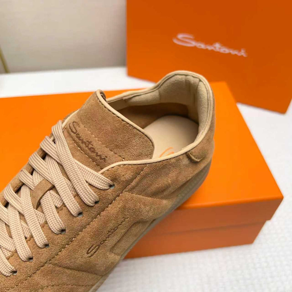 Santoni Black Low-Top Sneakers — side