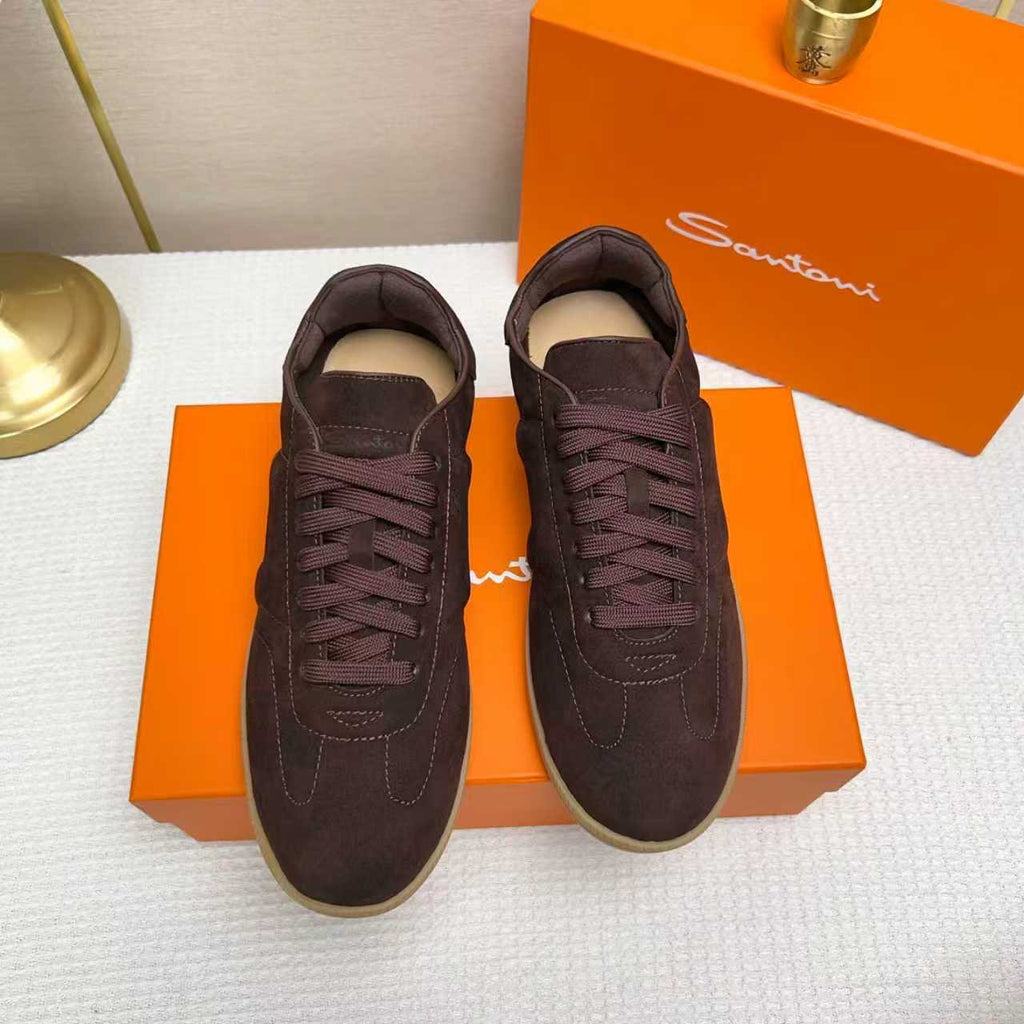 Santoni Black Low-Top Sneakers — front