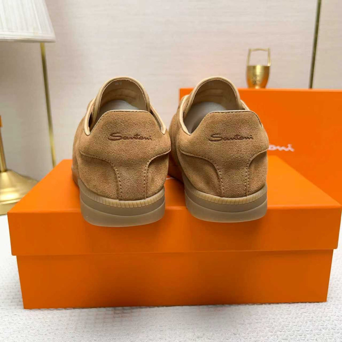 Santoni Black Low-Top Sneakers — back