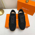 Santoni Black Low-Top Sneakers — hero