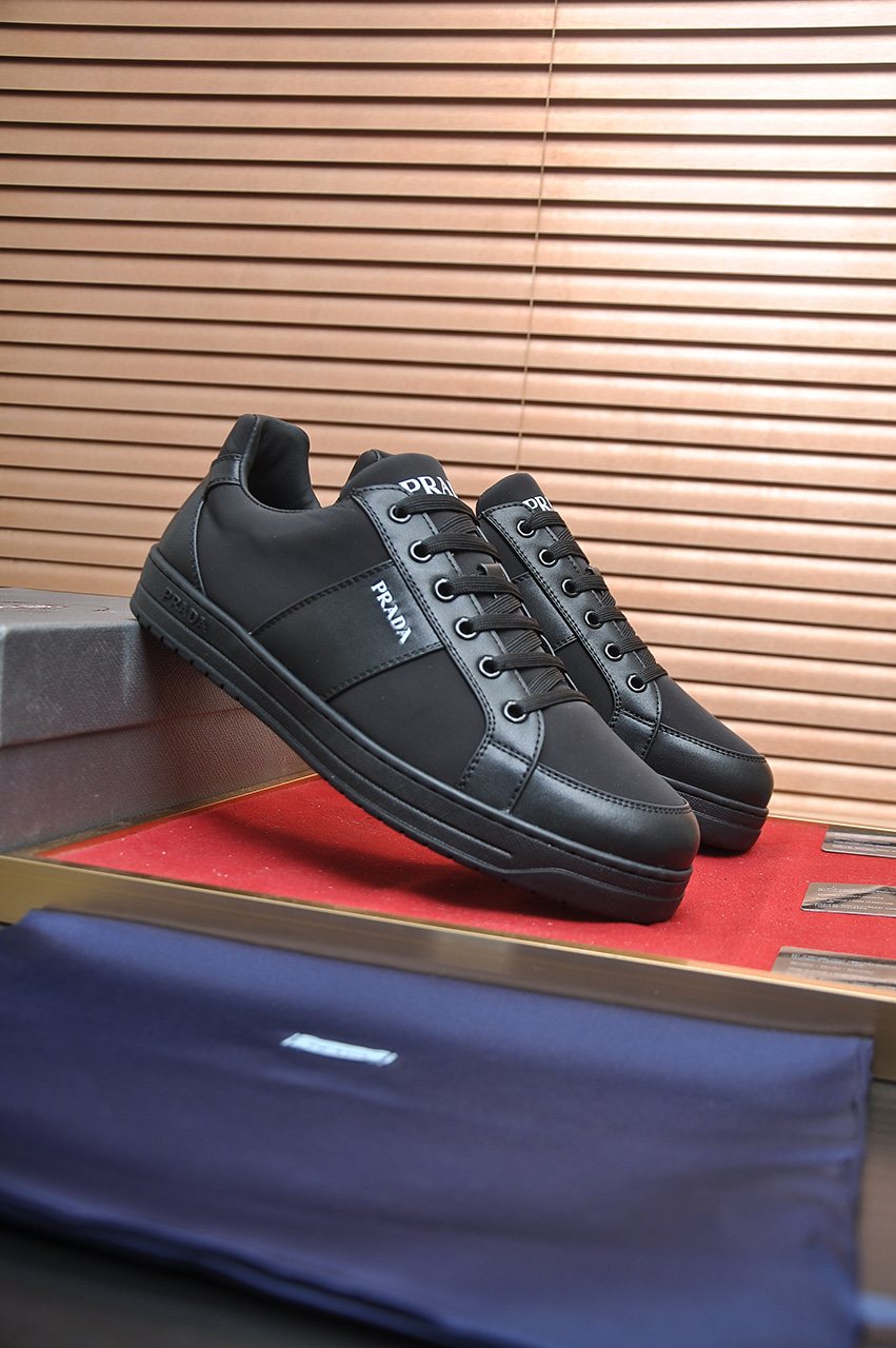 Prada Low-Top Leather Sneakers — hero