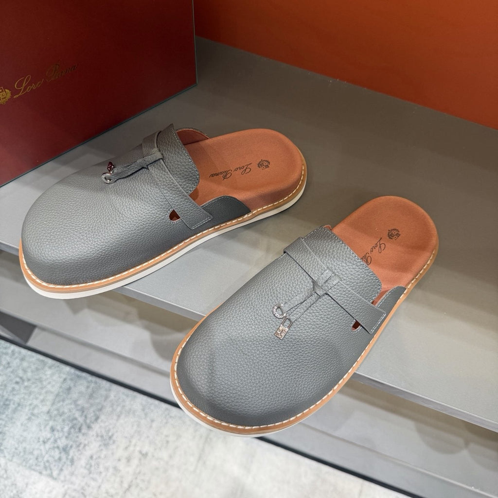 Loro Piana Textured Mule Loafers — front