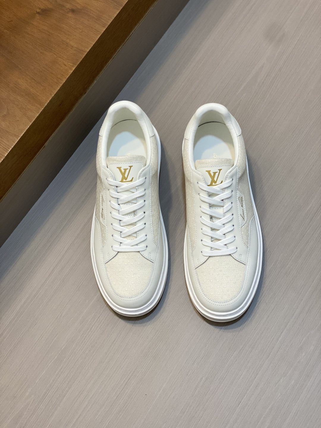 Louis Vuitton Textured Low-Top Sneakers — side
