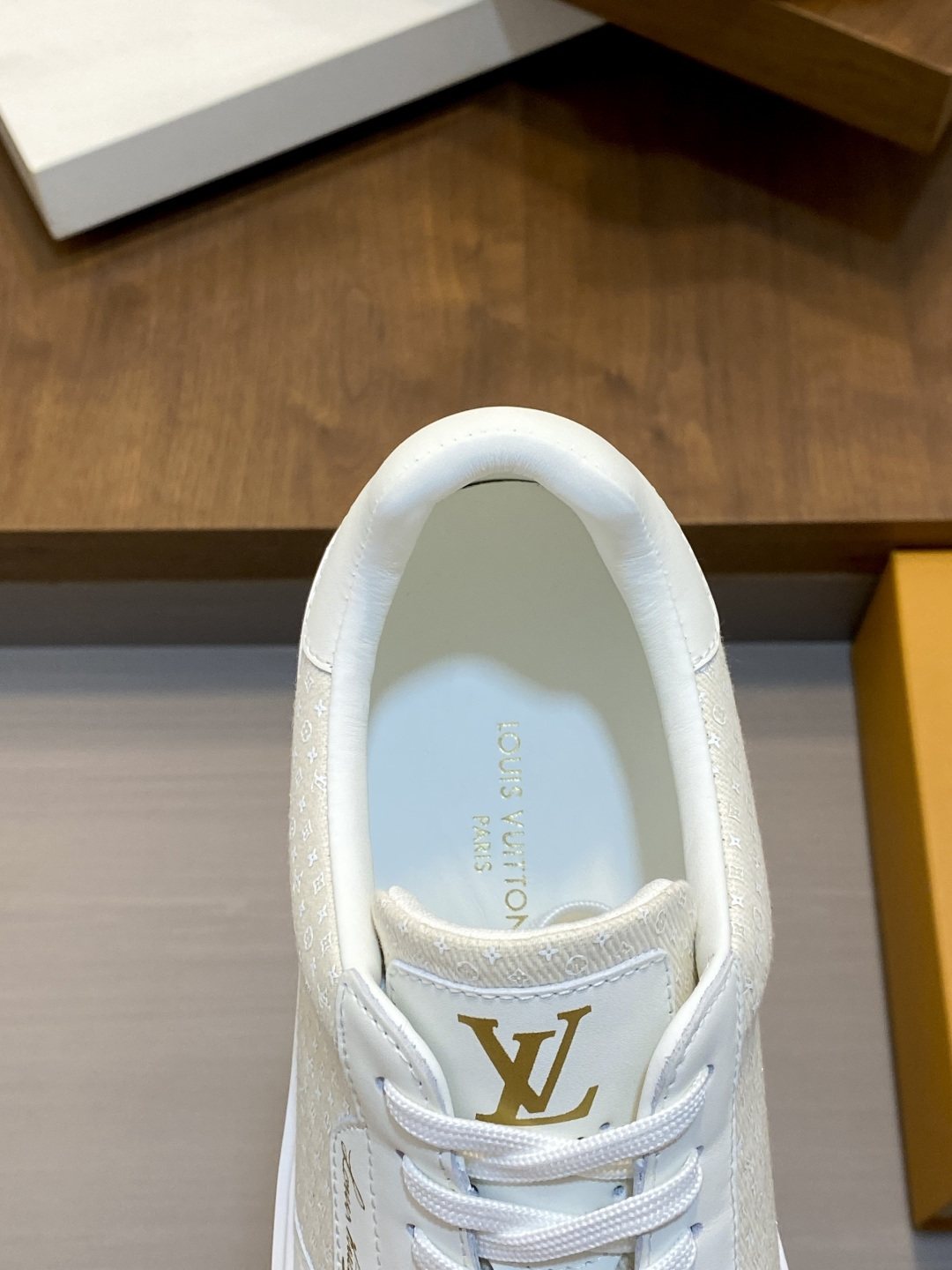 Louis Vuitton Textured Low-Top Sneakers — back