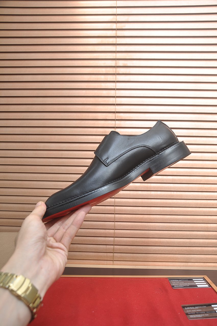 Christian Louboutin Black Monk Strap Dress Shoes — side