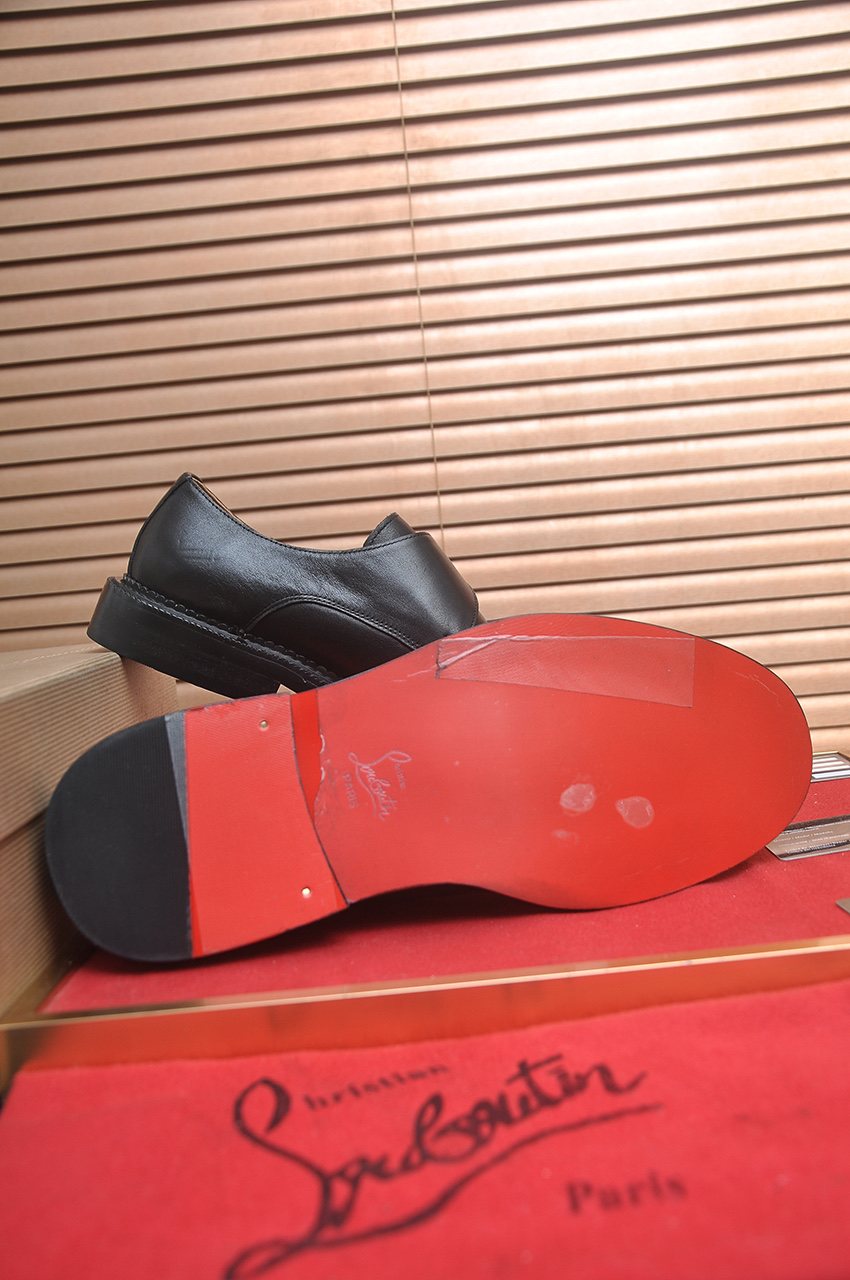 Christian Louboutin Black Monk Strap Dress Shoes — detail