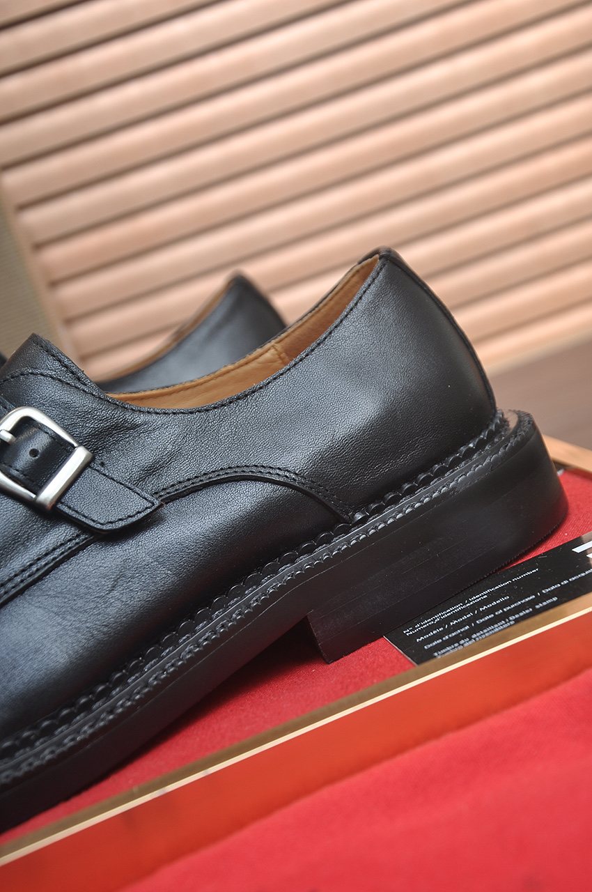 Christian Louboutin Black Monk Strap Dress Shoes — detail