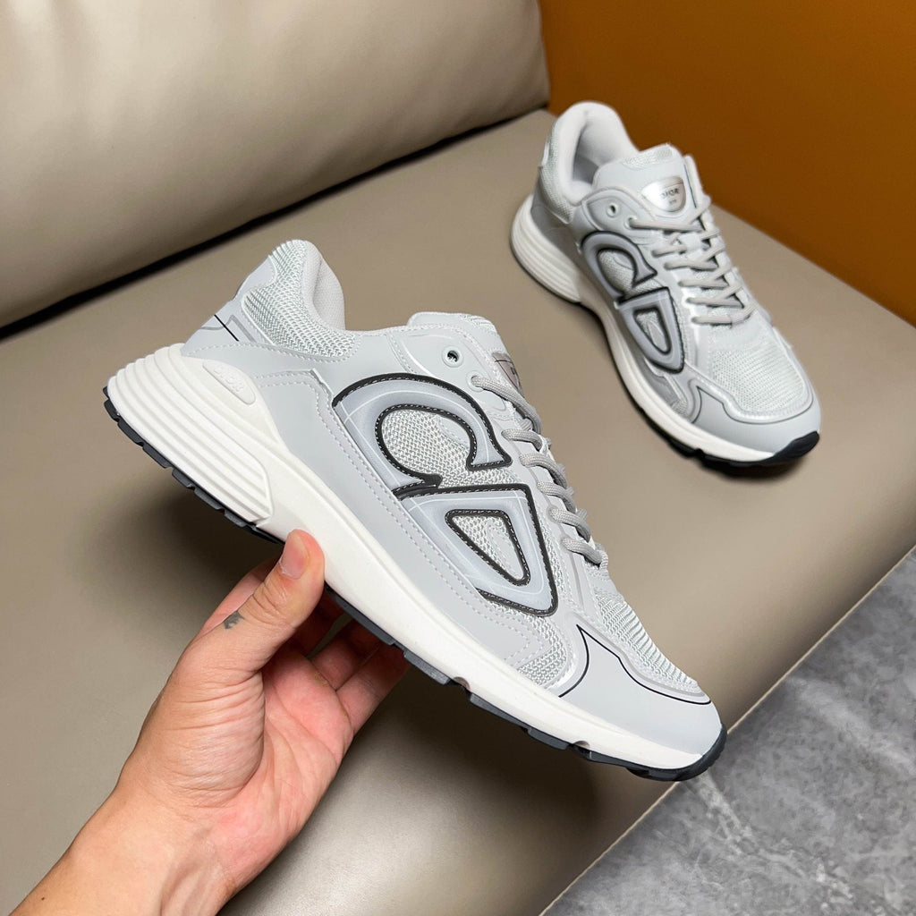 Dior White and Light Gray Sneakers — side